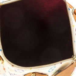 Pre Owned حقيبة لوي فيتون سبيدي كانفاس متعددة الألوان مونوغرامية بيضاء 30