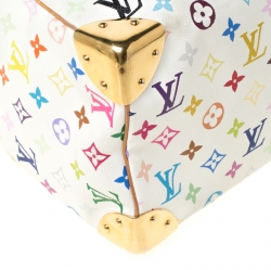 Pre Owned حقيبة لوي فيتون سبيدي كانفاس متعددة الألوان مونوغرامية بيضاء 30