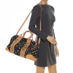 Louis Vuitton Courtney GM Large Top Zip Satchel Black Multi Color Stud –  Gaby's Bags