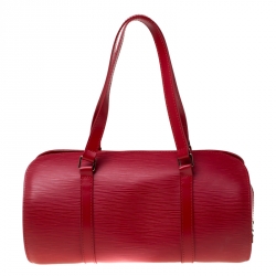 Pre Owned حقيبة لوي فيتون سوفلوت جلد أيبي حمراء