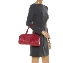 Pre Owned حقيبة لوي فيتون سوفلوت جلد أيبي حمراء