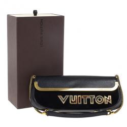 Pre Owned Louis Vuitton Limited Edition Black Suede Avant-Garde Pochette Clutch Bag