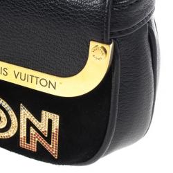 Pre Owned Louis Vuitton Limited Edition Black Suede Avant-Garde Pochette Clutch Bag
