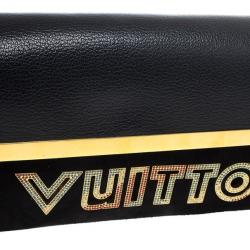 Pre Owned Louis Vuitton Limited Edition Black Suede Avant-Garde Pochette Clutch Bag