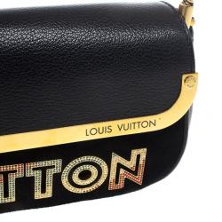 Pre Owned Louis Vuitton Limited Edition Black Suede Avant-Garde Pochette Clutch Bag