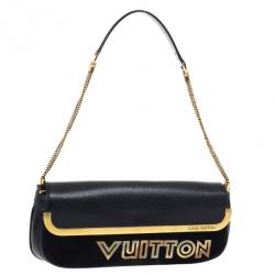 Pre Owned Louis Vuitton Limited Edition Black Suede Avant-Garde Pochette Clutch Bag