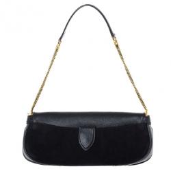 Pre Owned Louis Vuitton Limited Edition Black Suede Avant-Garde Pochette Clutch Bag