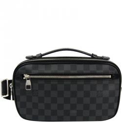Authentic Louis Vuitton Monogram Leather Double Buckle Fanny Pack/ Waist  Belt Bag #10796