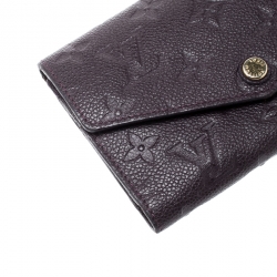 مملوكة مسبقًا Louis Vuitton Grenat Empreinte Leather Curieuse Wallet