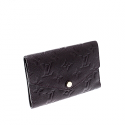 مملوكة مسبقًا Louis Vuitton Grenat Empreinte Leather Curieuse Wallet