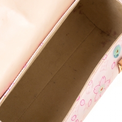 Pre Owned Louis Vuitton Monogram Cherry Blossom Canvas and Leather Papillon Bowler Bag