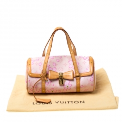 Pre Owned Louis Vuitton Monogram Cherry Blossom Canvas and Leather Papillon Bowler Bag