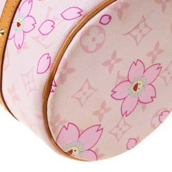 Pre Owned Louis Vuitton Monogram Cherry Blossom Canvas and Leather Papillon Bowler Bag