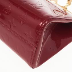 Pre Owned Louis Vuitton Red Monogram Vernis Roxbury Drive Bag