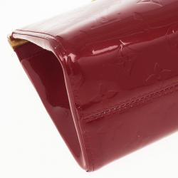 Pre Owned Louis Vuitton Red Monogram Vernis Roxbury Drive Bag