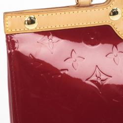 Pre Owned Louis Vuitton Red Monogram Vernis Roxbury Drive Bag