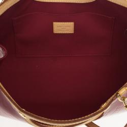 Pre Owned Louis Vuitton Red Monogram Vernis Roxbury Drive Bag