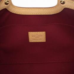 Pre Owned Louis Vuitton Red Monogram Vernis Roxbury Drive Bag