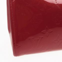 Pre Owned Louis Vuitton Red Monogram Vernis Roxbury Drive Bag