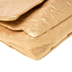 Pre Owned Louis Vuitton Gold Monogram Coated Fabric Limited Edition Limelight African Queen Clutch Bag