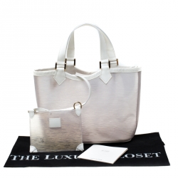 Pre Owned حقيبة لوي فيتون ميني ليغون باي جلد بليج أيبي فينيل بيضاء