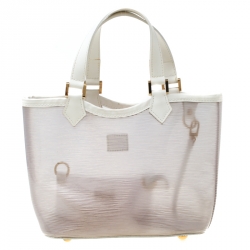 Pre Owned حقيبة لوي فيتون ميني ليغون باي جلد بليج أيبي فينيل بيضاء