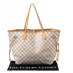 Louis Vuitton Damier Azur Canvas Neverfull MM Bag