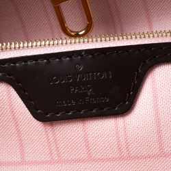 Louis Vuitton Rose Ballerine Damier Ebene Canvas Neverfull MM Bag