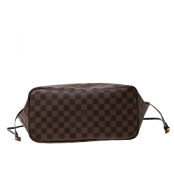 Louis Vuitton Rose Ballerine Damier Ebene Canvas Neverfull MM Bag