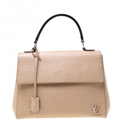Louis Vuitton Jaune Pale Epi Leather Cluny MM Top Handle Bag Louis Vuitton