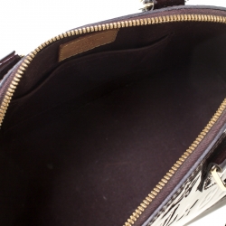Pre Owned Louis Vuitton Griotte Monogram Vernis Alma BB Bag