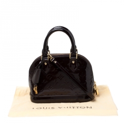 Pre Owned Louis Vuitton Griotte Monogram Vernis Alma BB Bag