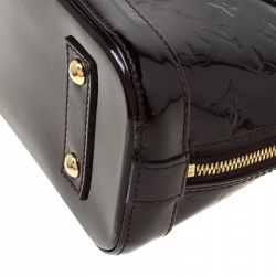 Pre Owned Louis Vuitton Griotte Monogram Vernis Alma BB Bag