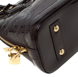 Pre Owned Louis Vuitton Griotte Monogram Vernis Alma BB Bag