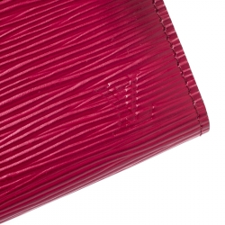 Pre Owned Louis Vuitton Fuchsia Epi Leather Sarah Wallet