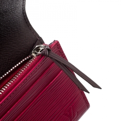 Pre Owned Louis Vuitton Fuchsia Epi Leather Sarah Wallet