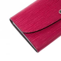 Pre Owned Louis Vuitton Fuchsia Epi Leather Sarah Wallet