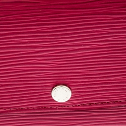 Pre Owned Louis Vuitton Fuchsia Epi Leather Sarah Wallet
