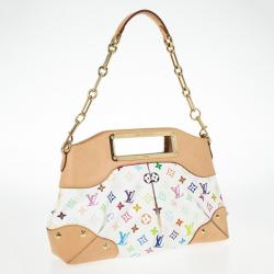 Pre Owned Louis Vuitton White Multicolor Judy MM