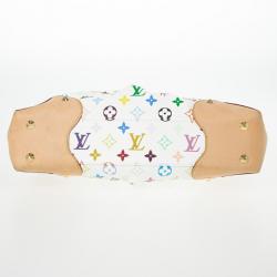 Pre Owned Louis Vuitton White Multicolor Judy MM
