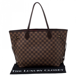 Louis Vuitton Damier Ebene Canvas Neverfull MM Bag