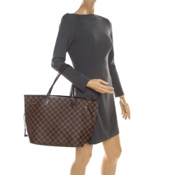 Louis Vuitton Damier Ebene Canvas Neverfull MM Bag