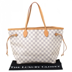 Louis Vuitton Damier Azur Canvas Neverfull MM Bag