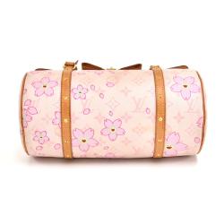 Pre Owned Louis Vuitton Cherry Blossom Monogram Canvas and Leather Papillon Bowler Bag