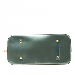 Pre Owned Louis Vuitton Light Green Monogram Vernis Alma GM Bag