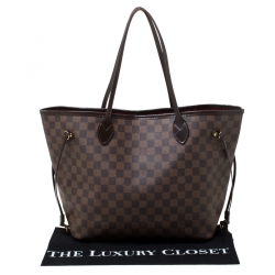 Louis Vuitton Damier Ebene Canvas Neverfull MM Bag
