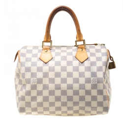 Pre Owned Louis Vuitton Damier Azur Speedy 25 