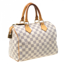 Pre Owned Louis Vuitton Damier Azur Speedy 25 
