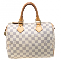 Pre Owned Louis Vuitton Damier Azur Speedy 25 