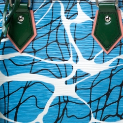 مملوكة مسبقًا حقيبة لوي فيتون ألما ازتيك جلد أيبي زرقاء PM